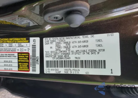2024 Toyota Tundra Crewmax Limited z USA, uszkodzony, nr VIN 5TFJA5DB0RX152469